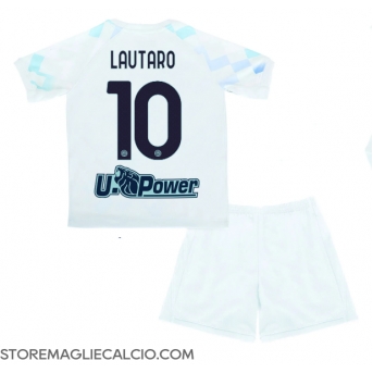 Inter Milan Lautaro Martinez #10 Maglia Gara Trasferta Repliche 2025-26 Bambino